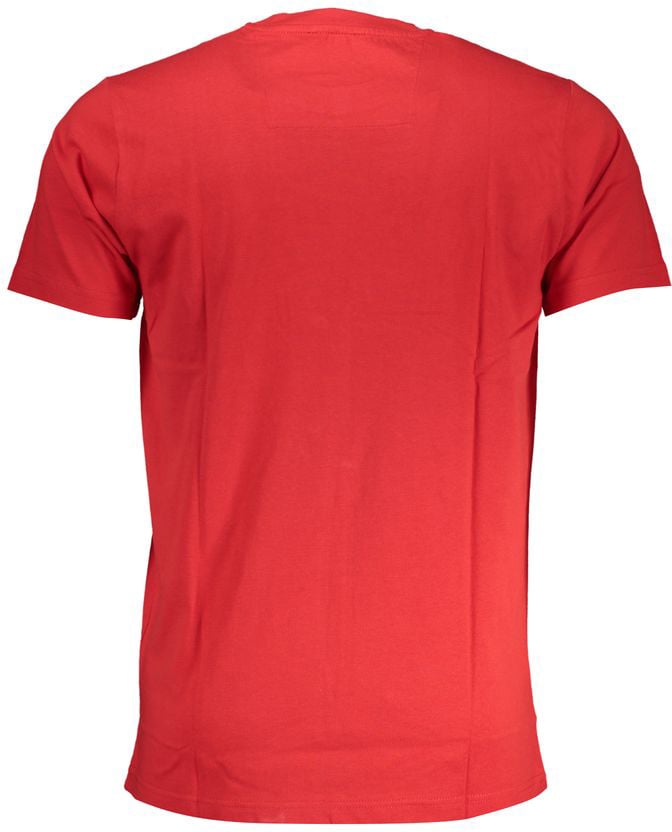Cavalli Class Red Cotton Men T-Shirt Wit