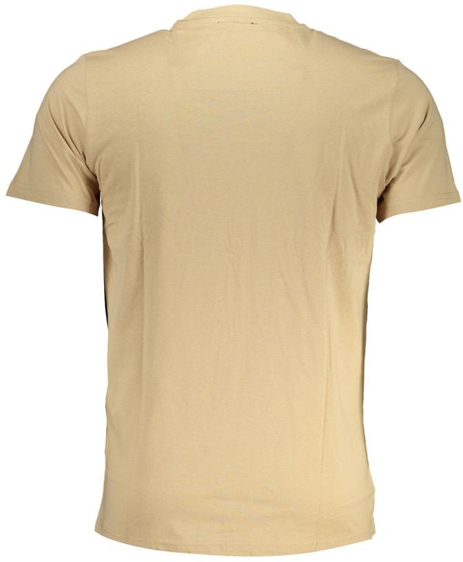 Cavalli Class Beige Cotton Men's T-Shirt Groen