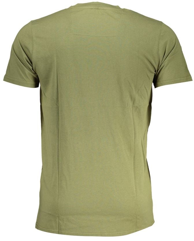 Cavalli Class Verde Cotton Men T-Shirt Groen