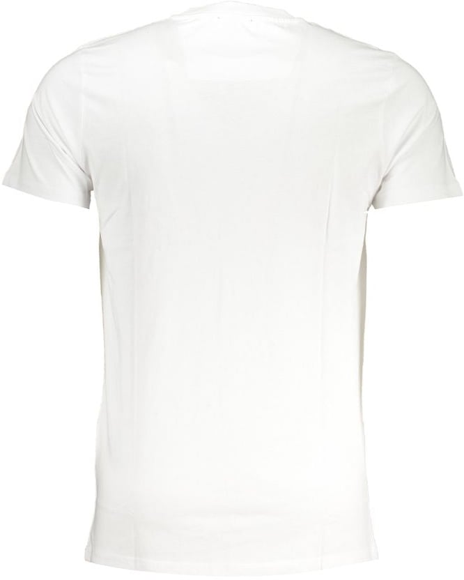Cavalli Class Bianco Cotton Men T-Shirt Wit