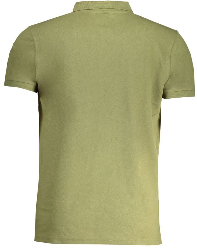 Cavalli Class Verde Cotton Men Polo Shirt Groen
