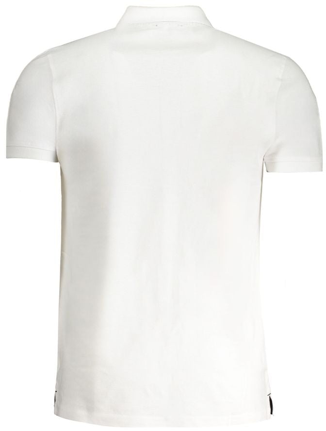 Cavalli Class "Bianco Cotton Men's Polo Shirt" Wit