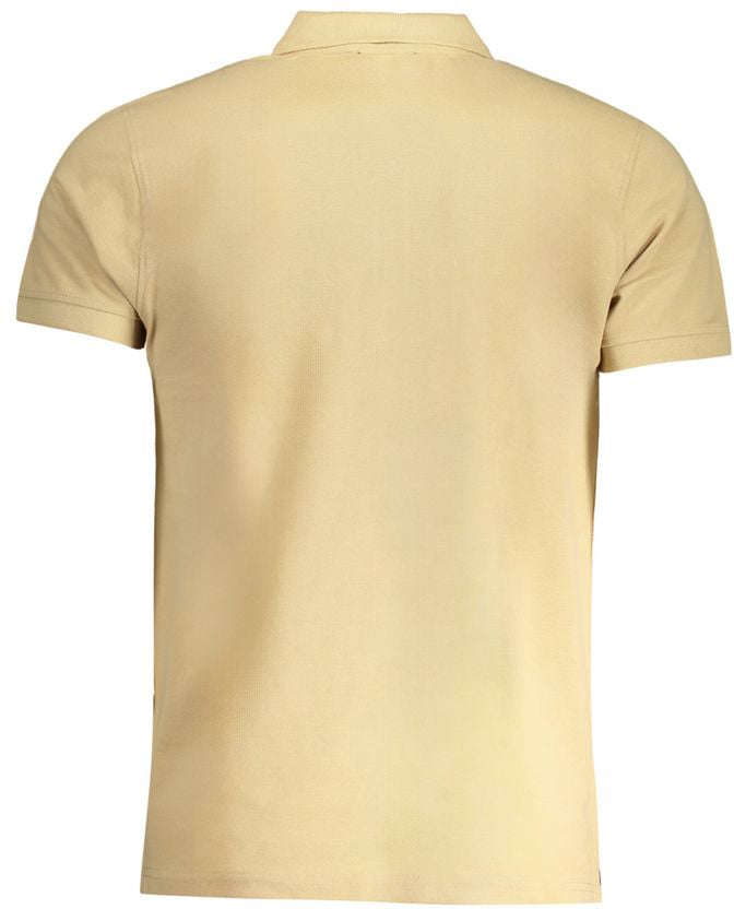 Cavalli Class Beige Cotton Men Polo-Shirt Beige