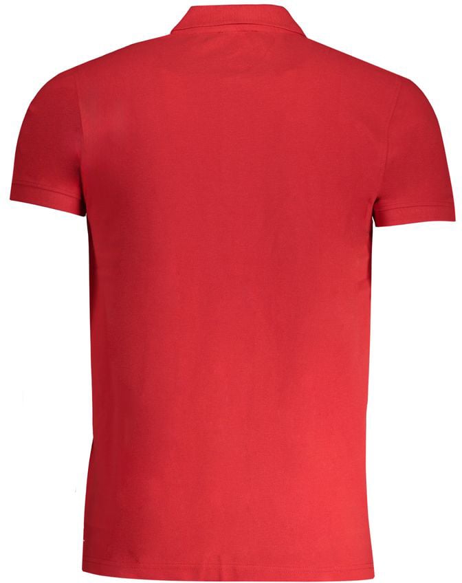 Cavalli Class Red Cotton Men Polo Shirt Rood