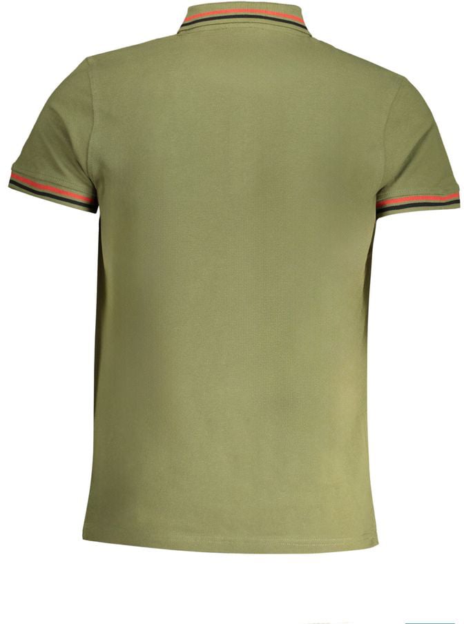 Cavalli Class Verde Cotton Men Polo Shirt Groen