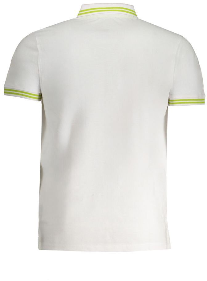Cavalli Class White Cotton Men Polo Shirt Wit