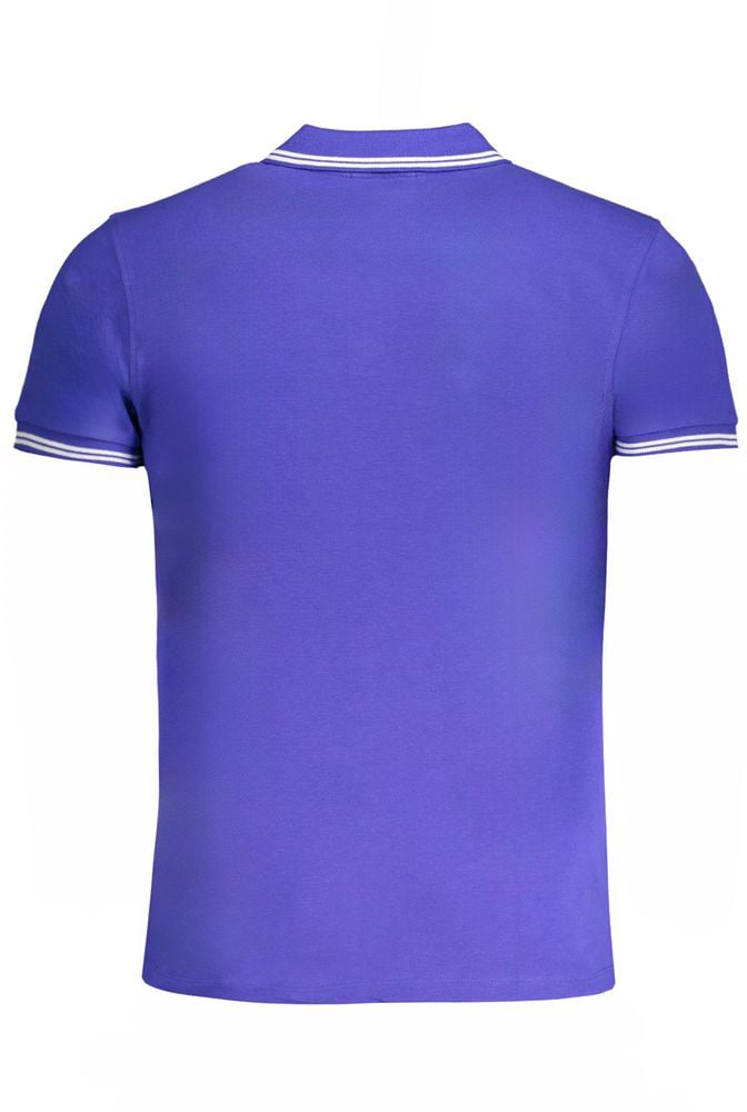 Cavalli Class Blue Cotton Men's Polo Shirt Blauw