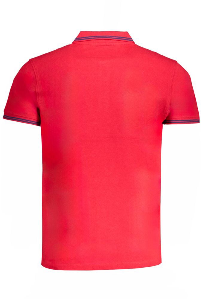 Cavalli Class Red Cotton Men Polo Shirt Rood
