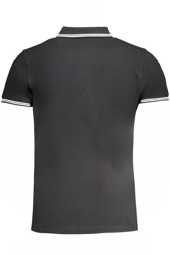 Cavalli Class Nero Cotton Men Polo Zwart
