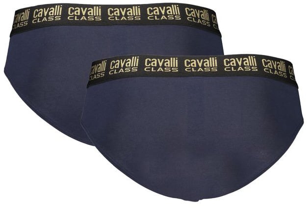 Cavalli Class Blue Cotton Men's Briefs Blauw