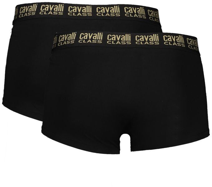 Cavalli Class Black Cotton Men's Boxer Underwear Pair Zwart