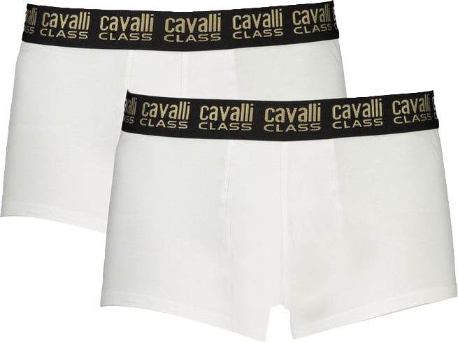 Cavalli Class White Cotton Men's Boxer Briefs Wit