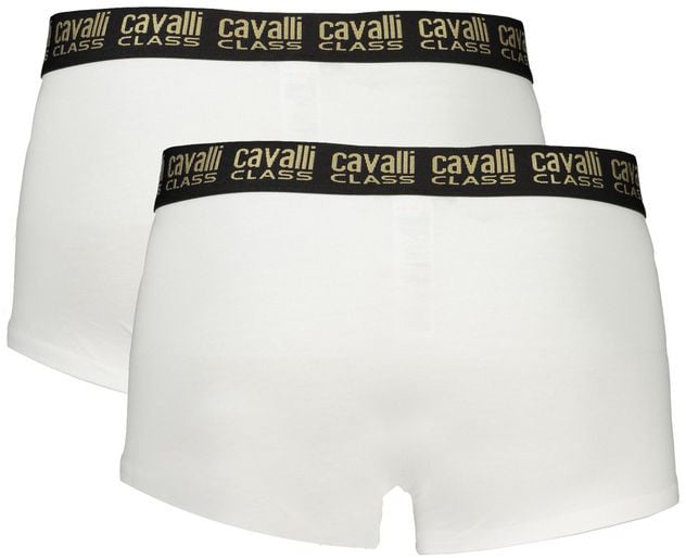 Cavalli Class White Cotton Men's Boxer Briefs Wit
