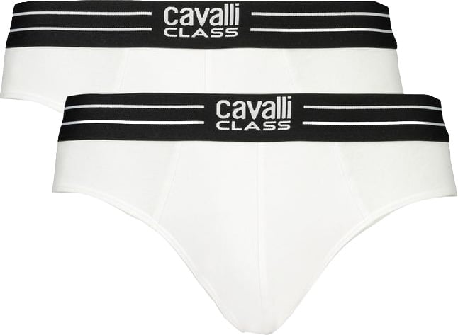 Cavalli Class White Cotton Men's Briefs Wit