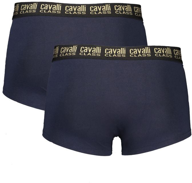 Cavalli Class Blu Cotton Mens Boxer Blauw
