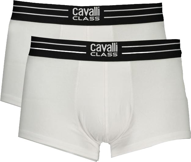 Cavalli Class White Cotton Men's Boxer Briefs Wit