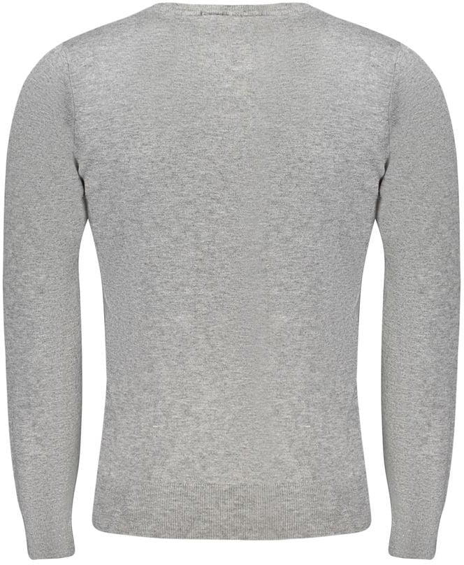 Cavalli Class Grigio Viscosa Men's Sweater Grijs