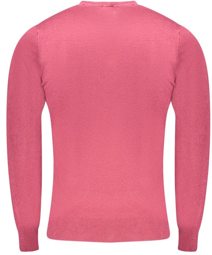 Cavalli Class Rosso Viscose Men Sweater Rood