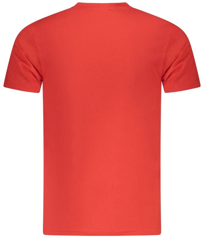 Cavalli Class Rosso Cotton Men T-Shirt Rood