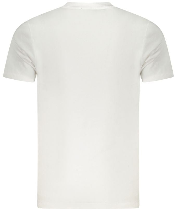 Cavalli Class Bianco Cotton Men T-Shirt Rood