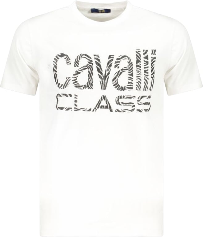 Cavalli Class Bianco Cotton Men's T-Shirt Wit