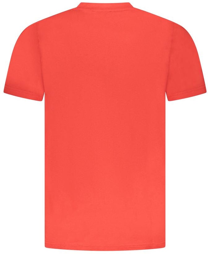 Cavalli Class Red Cotton Men T-Shirt Wit