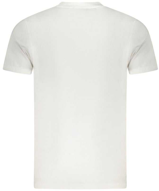 Cavalli Class Bianco Cotton Men T-Shirt Zwart