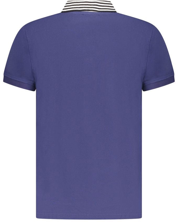 Cavalli Class Blu Cotton Men Polo Blauw