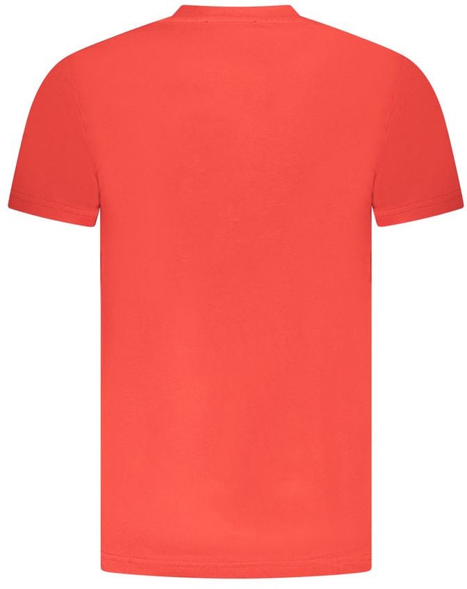Cavalli Class Red Cotton Men T-Shirt Rood