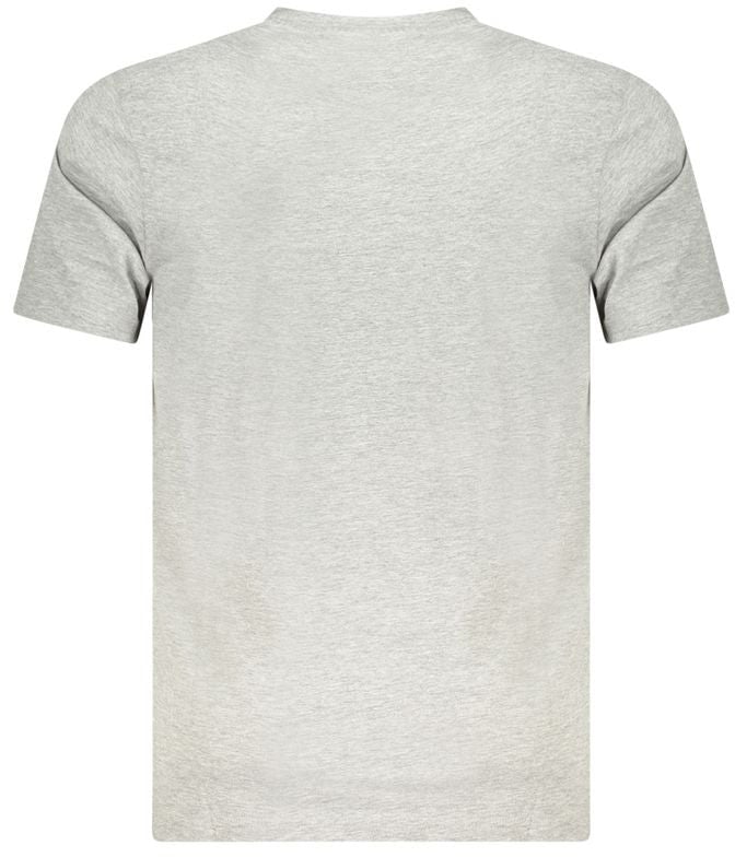 Cavalli Class Grigio Cotton Men T-Shirt Grijs
