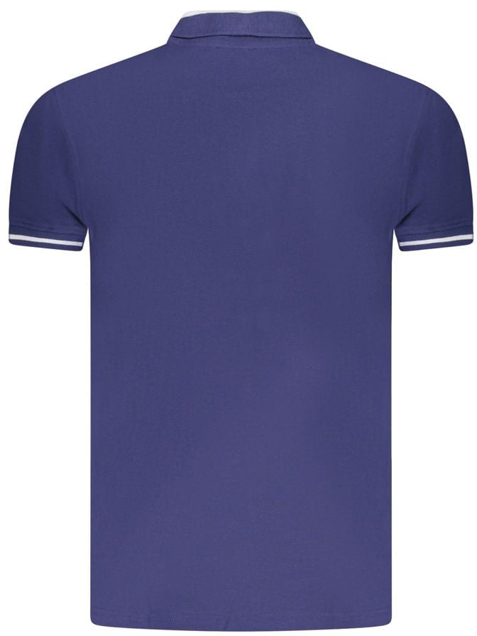 Cavalli Class Blu Cotton Men Polo Blauw