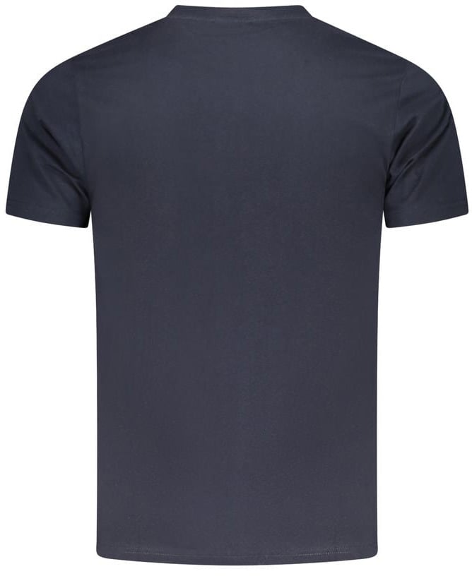 Cavalli Class Blu Cotton Men T-Shirt Blauw
