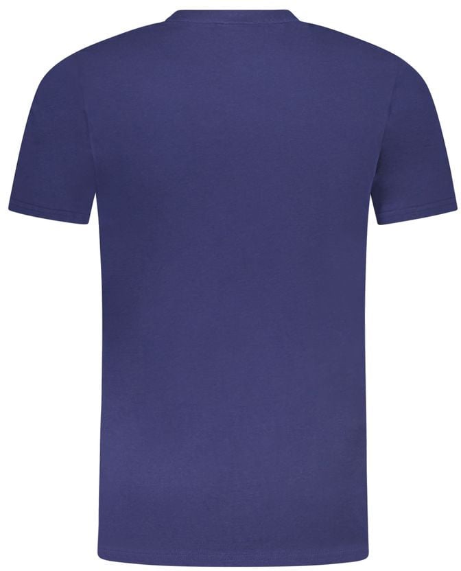 Cavalli Class Blu Cotton Men T-Shirt Blauw