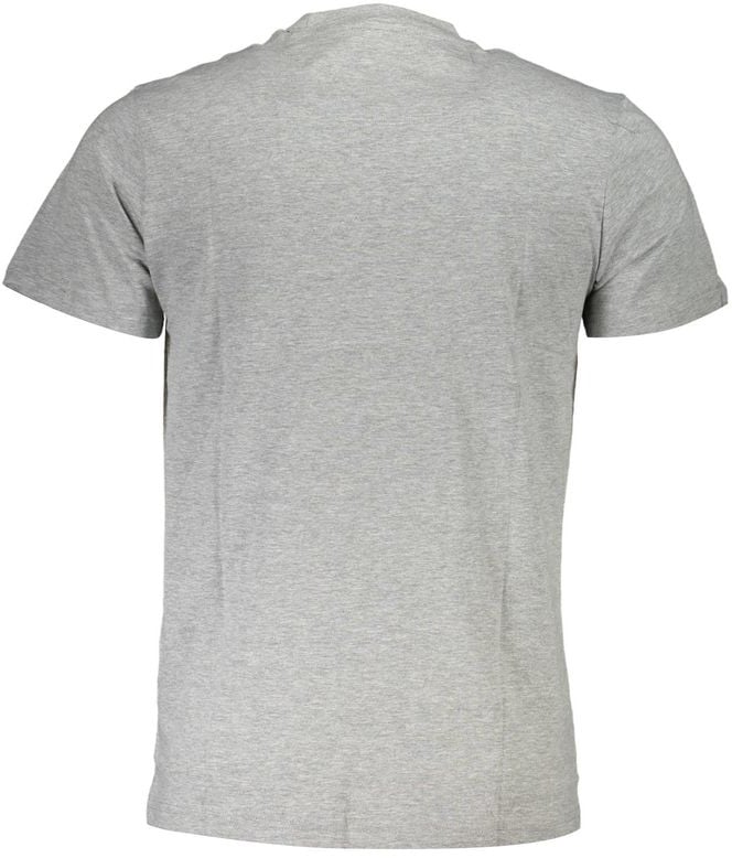 Cavalli Class Grigio Cotton Men T-Shirt Grijs