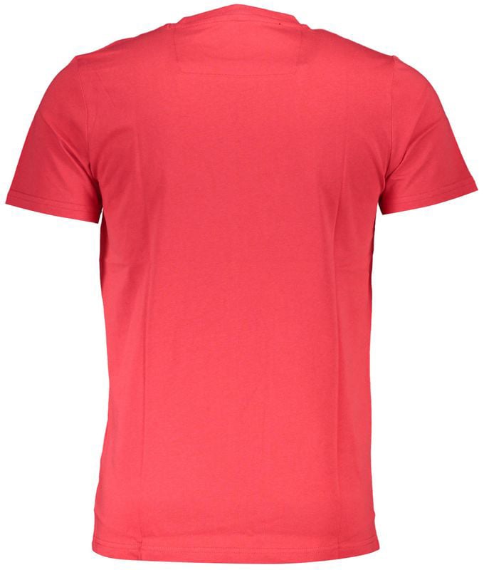 Cavalli Class Rosso Cotton Men T-Shirt Blauw