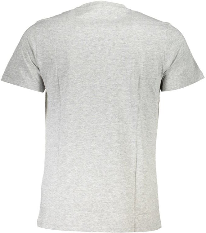 Cavalli Class Grigio Cotton Men T-Shirt Grijs