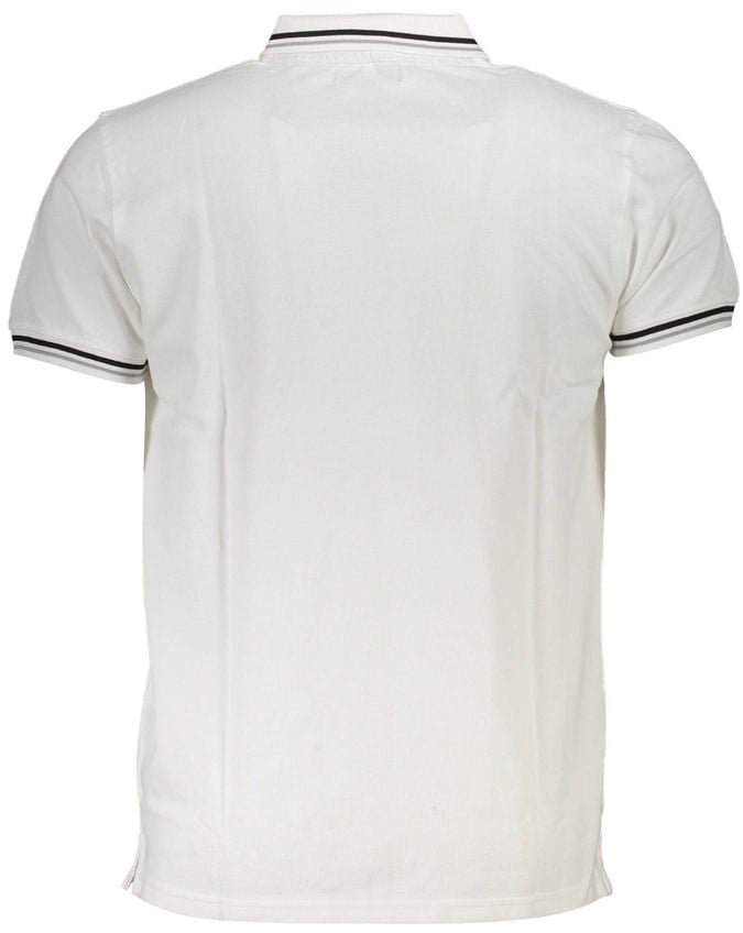 Cavalli Class White Cotton Men Polo Shirt Wit