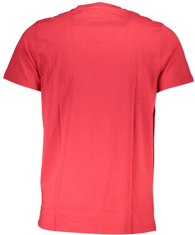 Cavalli Class Rosso Cotton Men T-Shirt Rood