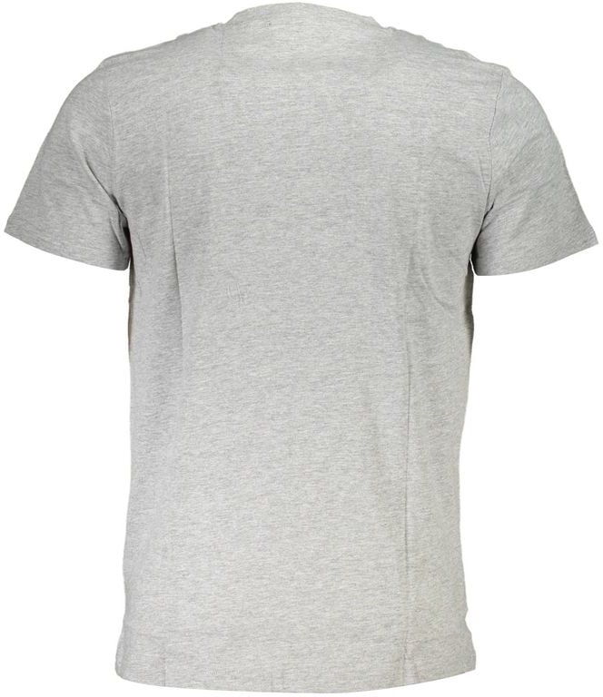 Cavalli Class Grigio Cotton Men T-Shirt Grijs