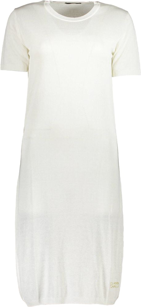 Cavalli Class Bianco Viscosa Women Dress Wit