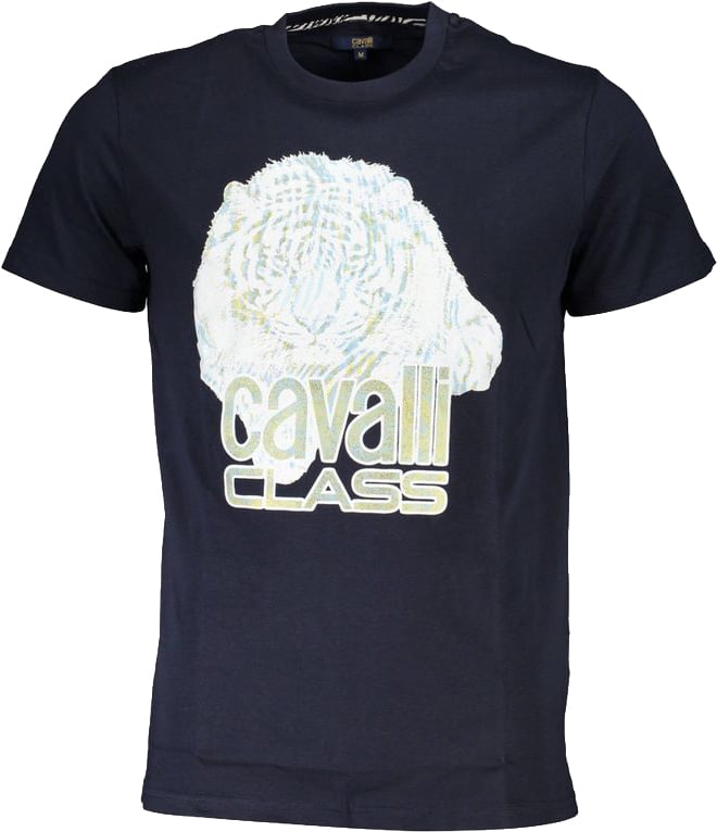 Cavalli Class Blu Cotton Men T-Shirt Rood