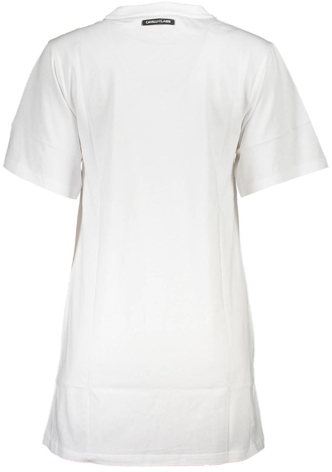 Cavalli Class White Cotton Women's Dress Wit