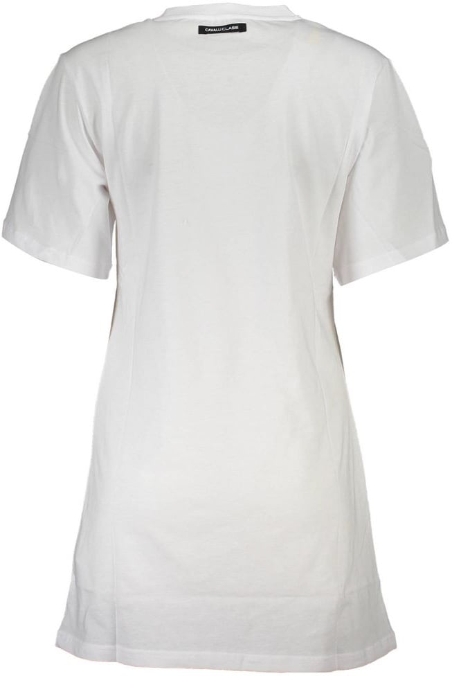 Cavalli Class Bianco Cotton Women T-Shirt Wit