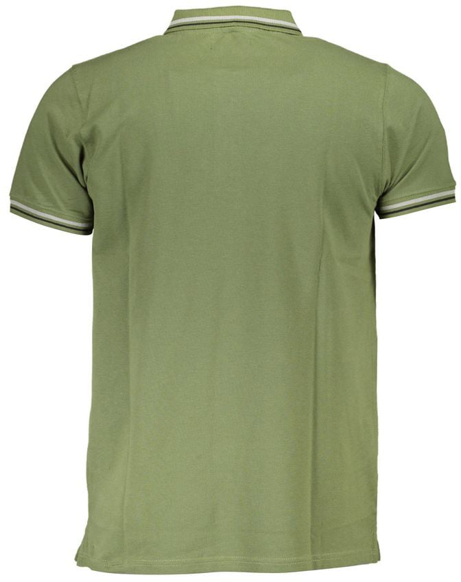 Cavalli Class Green Cotton Men Polo Shirt Groen