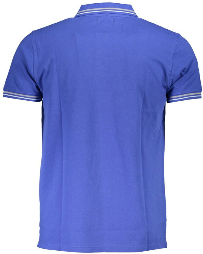 Cavalli Class Blu Cotton Men Polo Blauw