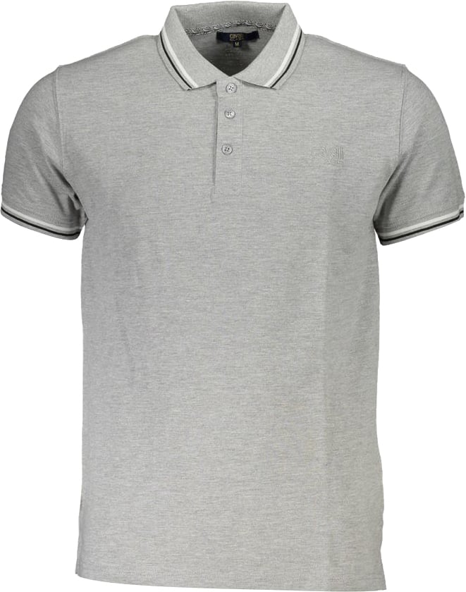 Cavalli Class Grigio Cotton Men Polo Grijs