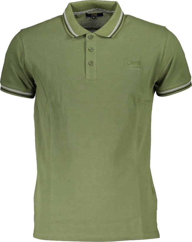 Cavalli Class Verde Cotton Men Polo Groen