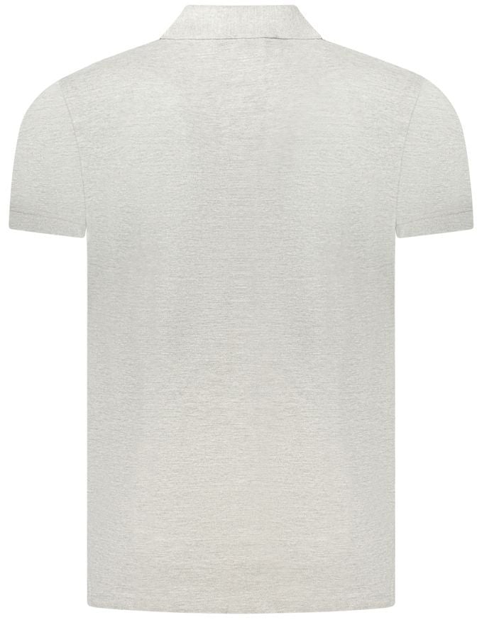 Cavalli Class Grigio Cotton Men's Polo Shirt Grijs