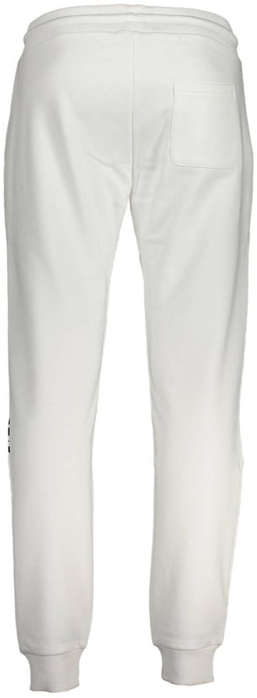 Cavalli Class Bianco Cotton Men Sport Pant Wit