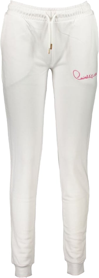 Cavalli Class White Cotton Women's Sweatpant Wit